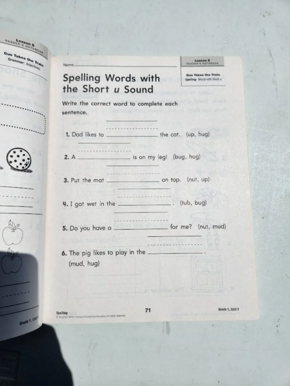 Journeys Reader's Notebook Volume 1 Grade 1 1st Grade Workbook Literature Readin